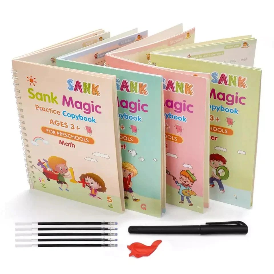 KIDS MAGIC PRACTICE BOOK (4 BOOKS + 1 PEN + 1 GRIP + 10 REFILL)